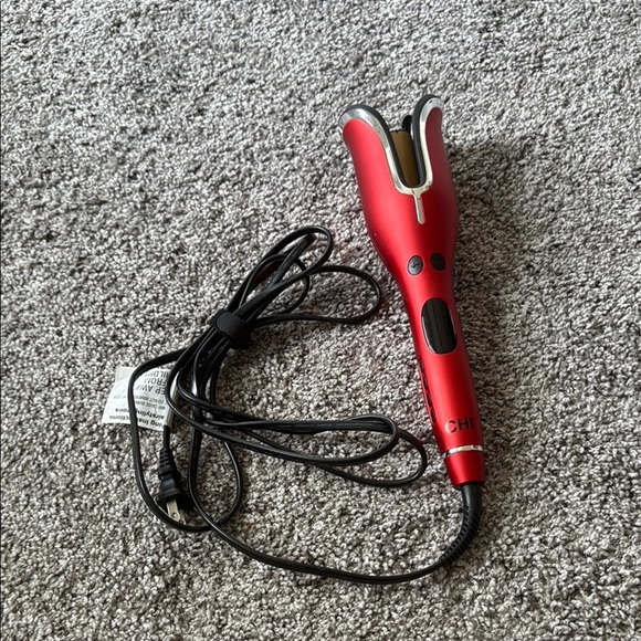 CHI Spin N Curl Curling Iron Red Hair Curler with Digital Display - Picture 5 of 7
